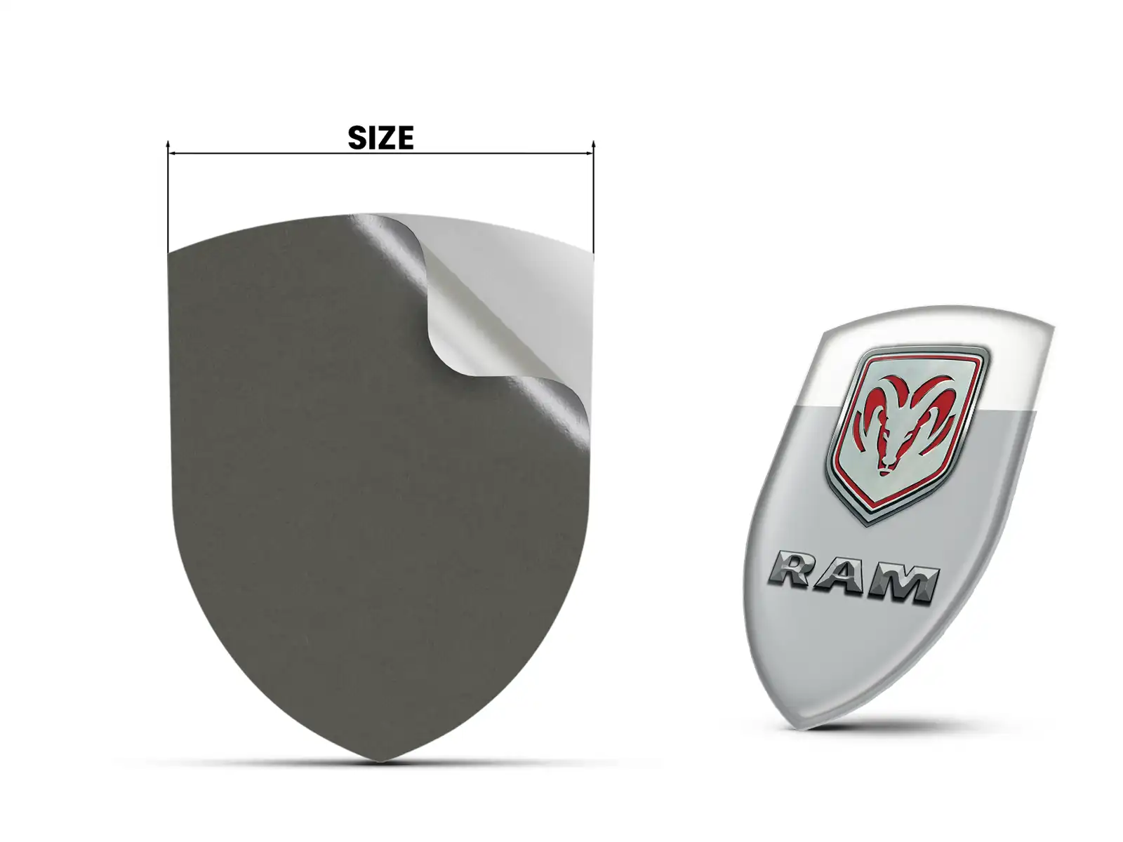 Dodge Sticker Bombé Édition Luxe Badges Bombés Élégants